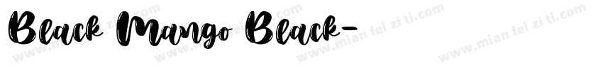 Black Mango Black字体转换